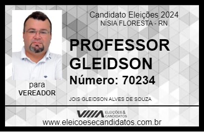 Candidato PROFESSOR GLEIDSON 2024 - NÍSIA FLORESTA - Eleições