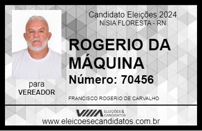 Candidato ROGERIO DA MÁQUINA 2024 - NÍSIA FLORESTA - Eleições