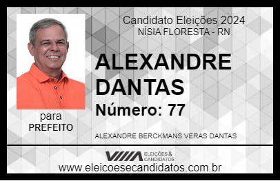 Candidato ALEXANDRE DANTAS 2024 - NÍSIA FLORESTA - Eleições