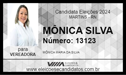 Candidato MÔNICA SILVA 2024 - MARTINS - Eleições