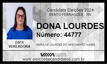 Candidato DONA LOURDES 2024 - BENTO FERNANDES - Eleições