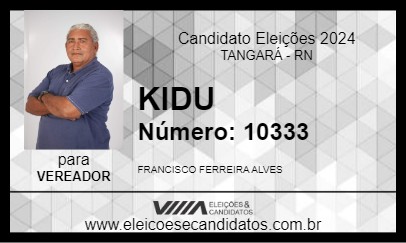 Candidato KIDU 2024 - TANGARÁ - Eleições