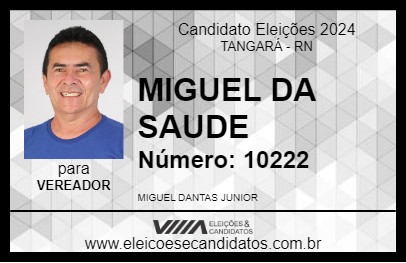 Candidato MIGUEL DA SAUDE 2024 - TANGARÁ - Eleições