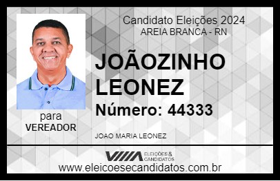 Candidato JOÃOZINHO LEONEZ 2024 - AREIA BRANCA - Eleições