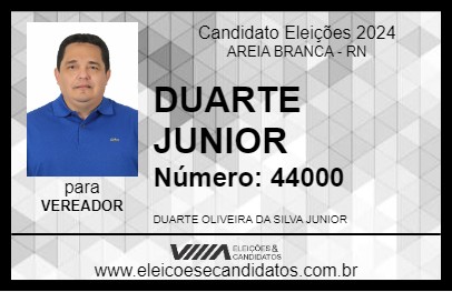 Candidato DUARTE JUNIOR 2024 - AREIA BRANCA - Eleições