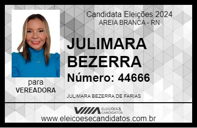 Candidato JULIMARA BEZERRA 2024 - AREIA BRANCA - Eleições