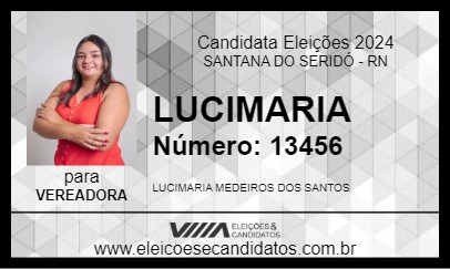 Candidato LUCIMARIA 2024 - SANTANA DO SERIDÓ - Eleições