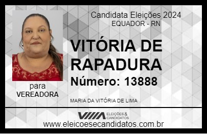 Candidato VITÓRIA DE RAPADURA 2024 - EQUADOR - Eleições