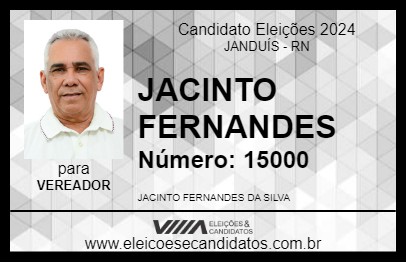 Candidato JACINTO FERNANDES 2024 - JANDUÍS - Eleições