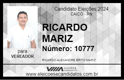 Candidato RICARDO MARIZ 2024 - CAICÓ - Eleições