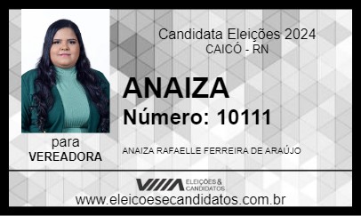 Candidato ANAIZA 2024 - CAICÓ - Eleições