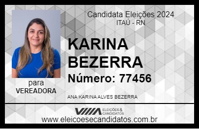 Candidato KARINA BEZERRA 2024 - ITAÚ - Eleições