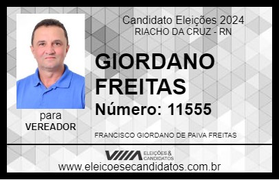 Candidato GIORDANO FREITAS 2024 - RIACHO DA CRUZ - Eleições