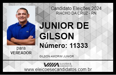 Candidato JUNIOR DE GILSON 2024 - RIACHO DA CRUZ - Eleições