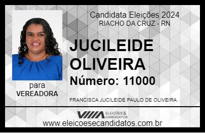 Candidato JUCILEIDE OLIVEIRA 2024 - RIACHO DA CRUZ - Eleições