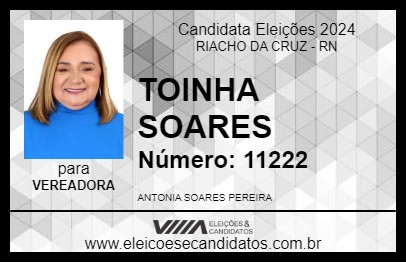 Candidato TOINHA SOARES 2024 - RIACHO DA CRUZ - Eleições