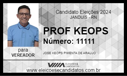 Candidato PROF KEOPS 2024 - JANDUÍS - Eleições