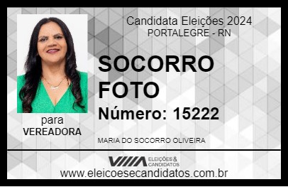 Candidato SOCORRO FOTO 2024 - PORTALEGRE - Eleições