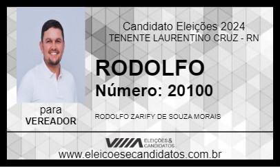 Candidato RODOLFO 2024 - TENENTE LAURENTINO CRUZ - Eleições