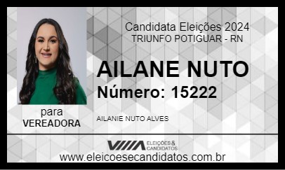 Candidato AILANE NUTO 2024 - TRIUNFO POTIGUAR - Eleições