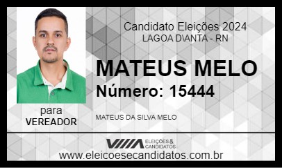 Candidato MATEUS MELO 2024 - LAGOA D\ANTA - Eleições