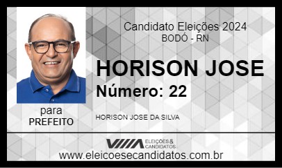 Candidato HORISON JOSE 2024 - BODÓ - Eleições