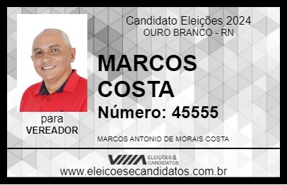 Candidato MARCOS COSTA 2024 - OURO BRANCO - Eleições