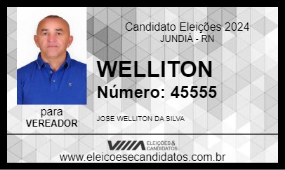 Candidato WELLITON 2024 - JUNDIÁ - Eleições