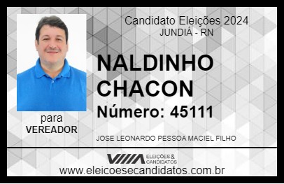 Candidato NALDINHO CHACON 2024 - JUNDIÁ - Eleições