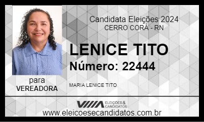 Candidato LENICE TITO 2024 - CERRO CORÁ - Eleições