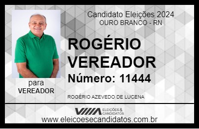 Candidato ROGÉRIO VEREADOR 2024 - OURO BRANCO - Eleições