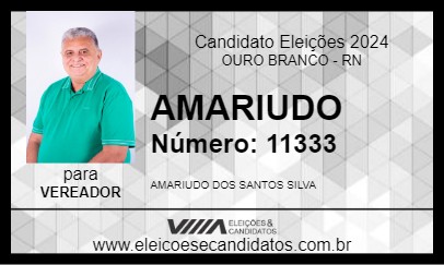 Candidato AMARIUDO 2024 - OURO BRANCO - Eleições