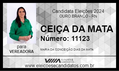 Candidato CEIÇA DA MATA 2024 - OURO BRANCO - Eleições