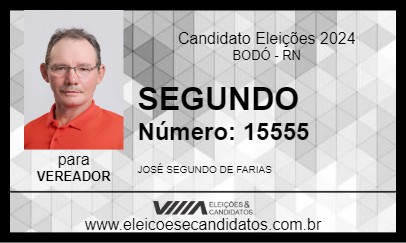 Candidato SEGUNDO 2024 - BODÓ - Eleições