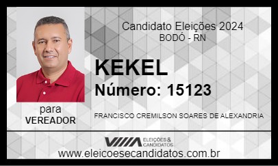 Candidato KEKEL 2024 - BODÓ - Eleições