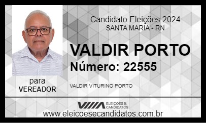 Candidato VALDIR PORTO 2024 - SANTA MARIA - Eleições