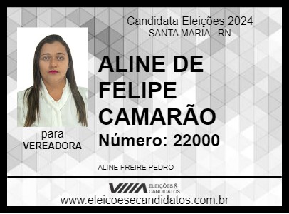 Candidato ALINE DE FELIPE CAMARÃO 2024 - SANTA MARIA - Eleições