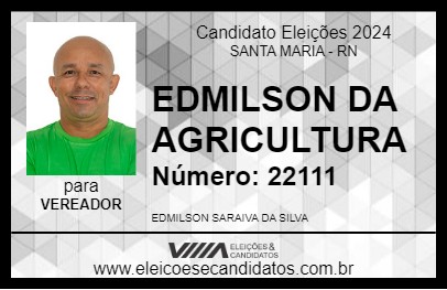 Candidato EDMILSON DA AGRICULTURA 2024 - SANTA MARIA - Eleições