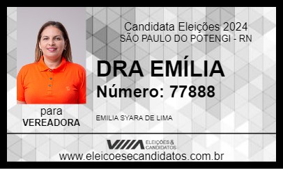 Candidato DRA EMÍLIA 2024 - SÃO PAULO DO POTENGI - Eleições