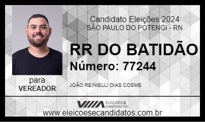 Candidato RR DO BATIDÃO 2024 - SÃO PAULO DO POTENGI - Eleições