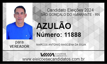 Candidato AZULÃO 2024 - SÃO GONÇALO DO AMARANTE - Eleições