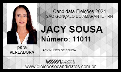 Candidato JACY SOUSA 2024 - SÃO GONÇALO DO AMARANTE - Eleições