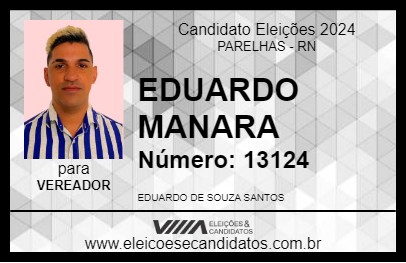 Candidato EDUARDO MANARA 2024 - PARELHAS - Eleições