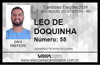 Candidato LEO DE DOQUINHA 2024 - SÃO MIGUEL DO GOSTOSO - Eleições