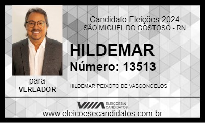 Candidato HILDEMAR 2024 - SÃO MIGUEL DO GOSTOSO - Eleições