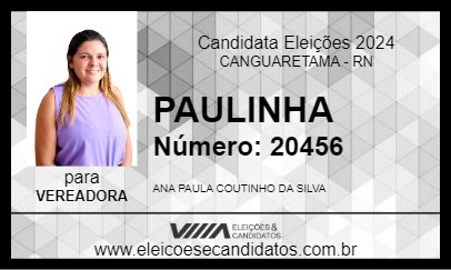 Candidato PAULINHA 2024 - CANGUARETAMA - Eleições