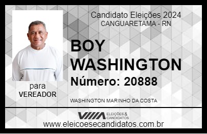 Candidato BOY WASHINGTON 2024 - CANGUARETAMA - Eleições