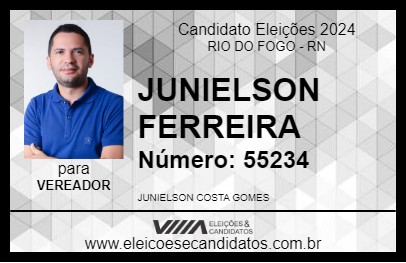 Candidato JUNIELSON FERREIRA 2024 - RIO DO FOGO - Eleições