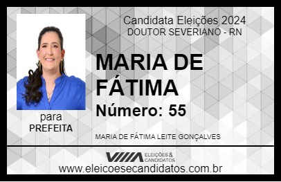 Candidato MARIA DE FÁTIMA 2024 - DOUTOR SEVERIANO - Eleições