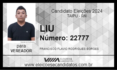 Candidato LIU 2024 - TAIPU - Eleições